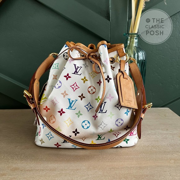 Louis Vuitton Handbags - EUC Louis Vuitton MC Multicolore Bucket Bag White Shoulder